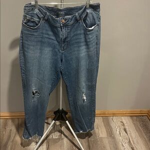 Maurices Women's Distressed Boyfriend Jeans - Blue (330)